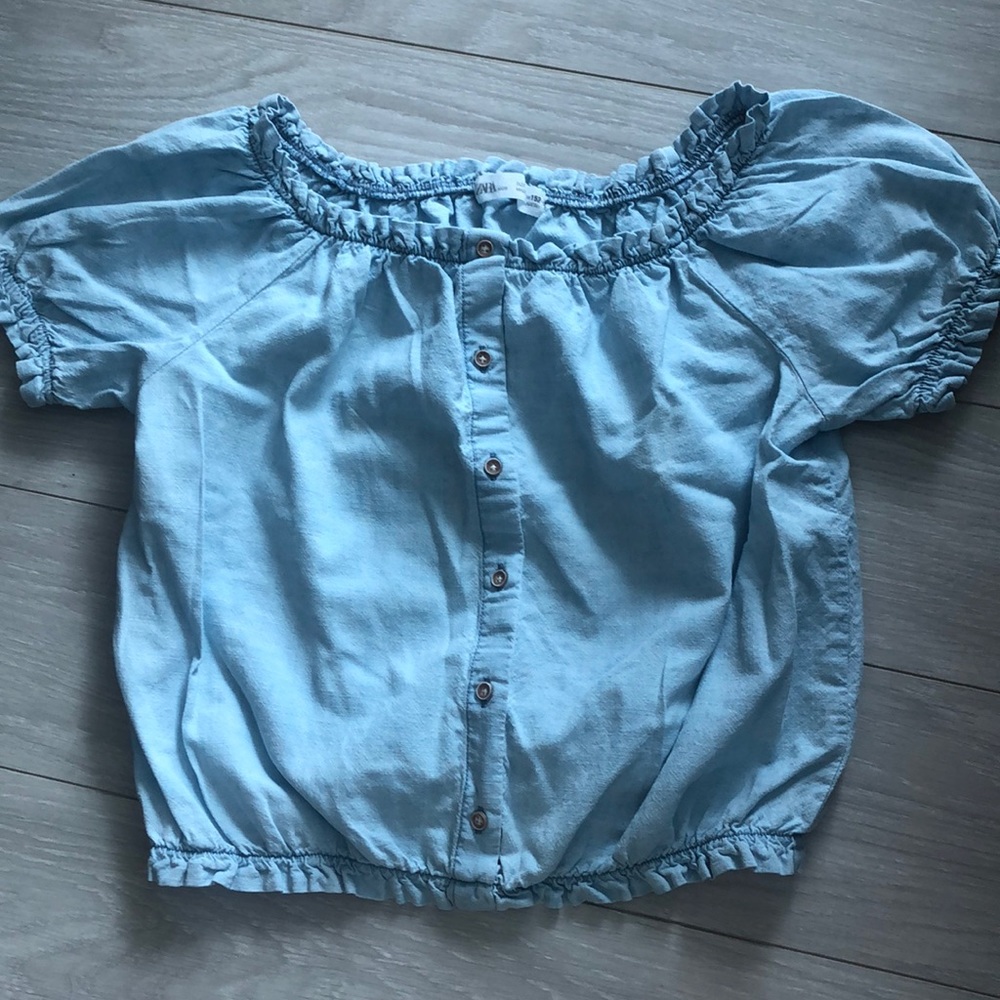 Zara girls denim top Sz 11-12